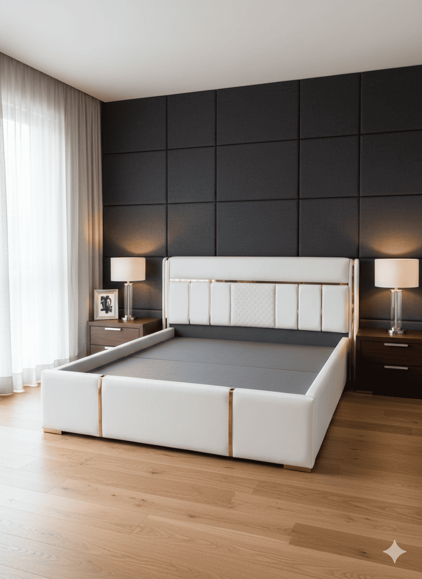 Cama Casal Imperial White Lux (Apenas a Estrutura)